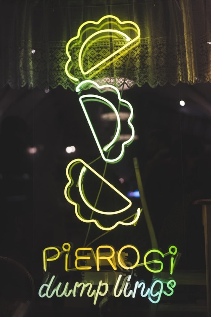 picture of Neon with pierogi in W